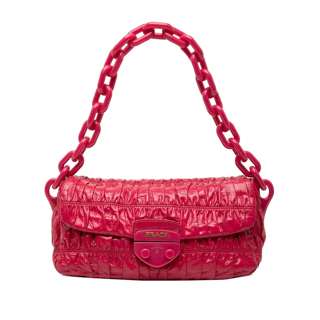 Prada Vernice Gaufre Shoulder Bag
