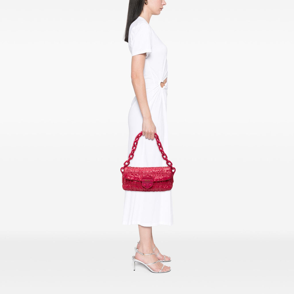 Prada Vernice Gaufre Shoulder Bag