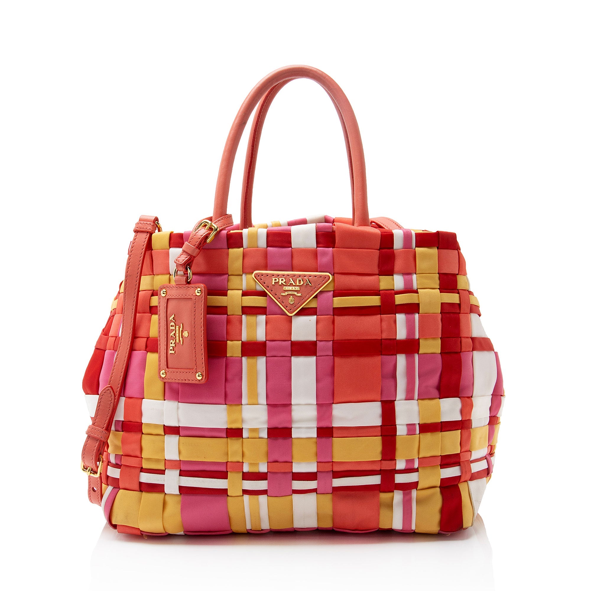 Prada Vintage Tessuto Woven Tote
