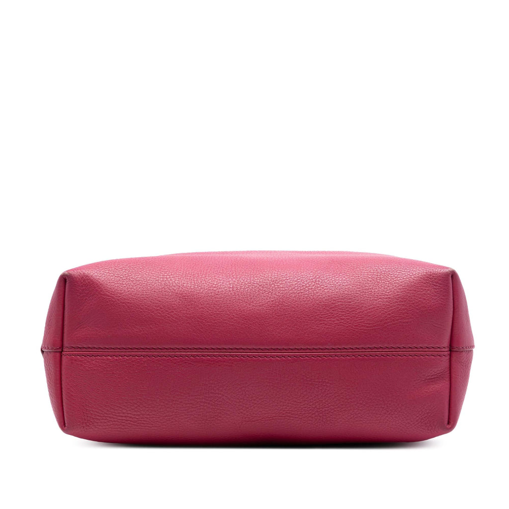 Prada Vitello Daino Embossed Canapa Logo Open Convertible Tote