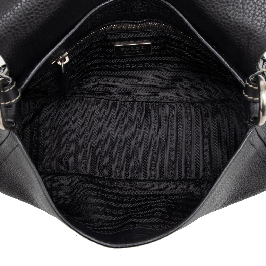 Prada Vitello Daino Flap Shoulder Bag