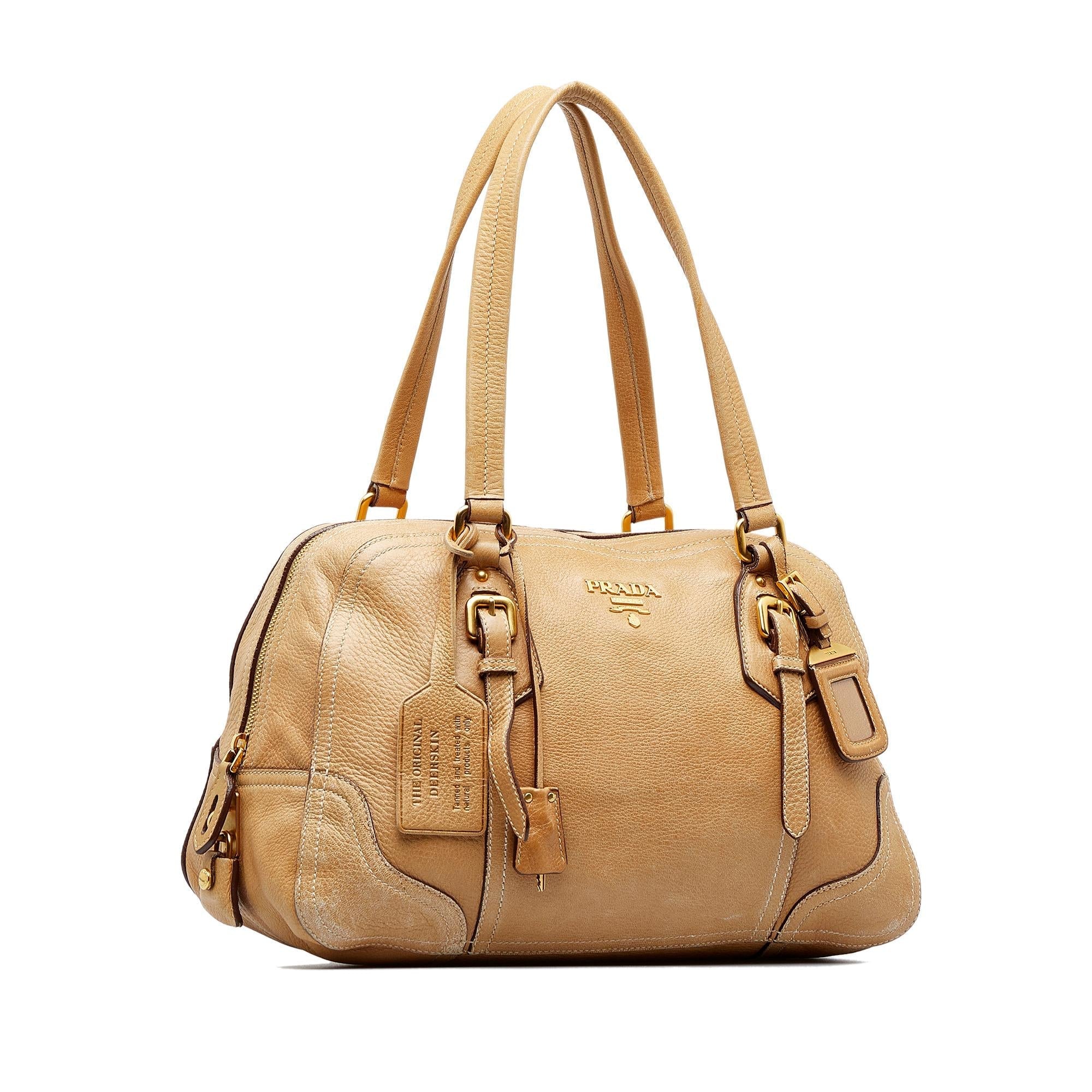Prada Vitello Daino Frame Shoulder Bag (SHG-Pb3W9S)