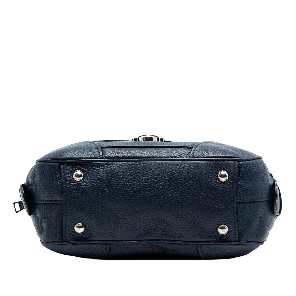 Prada Vitello Daino Front Pocket Boston Bag