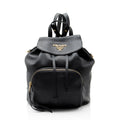 Prada Vitello Daino Drawstring Flap Backpack