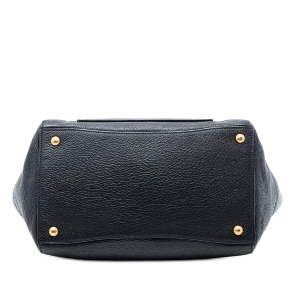 Prada Vitello Daino Front Pocket Open Convertible Tote