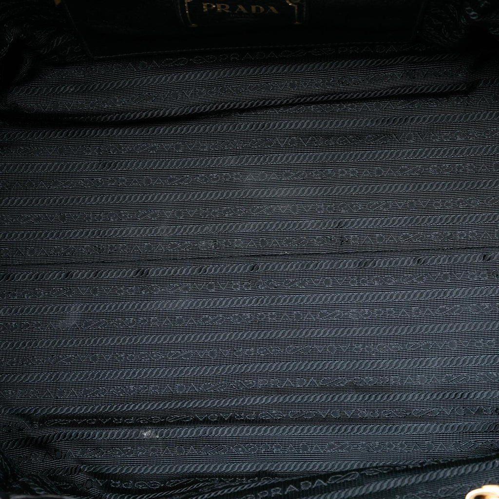 Prada Vitello Daino Front Pocket Open Convertible Tote