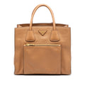 Prada Vitello Daino Front Pocket Open Convertible Tote