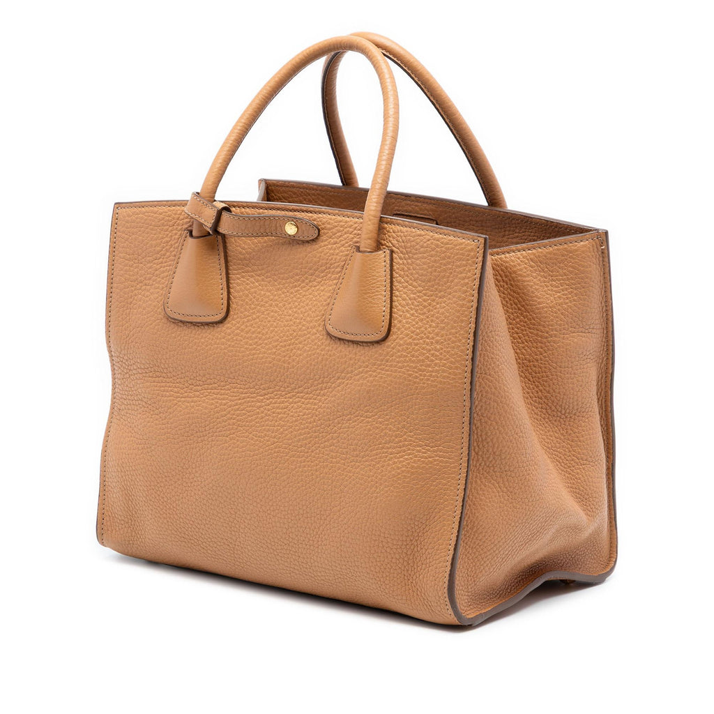 Prada Vitello Daino Front Pocket Open Convertible Tote
