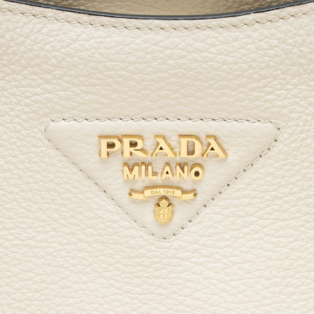 Prada Vitello Daino Logo Medium Soft Messenger
