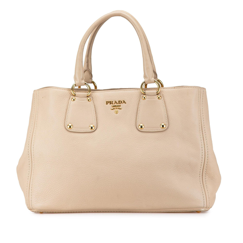 Prada Vitello Daino Open Convertible Tote