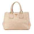 Prada Vitello Daino Open Convertible Tote