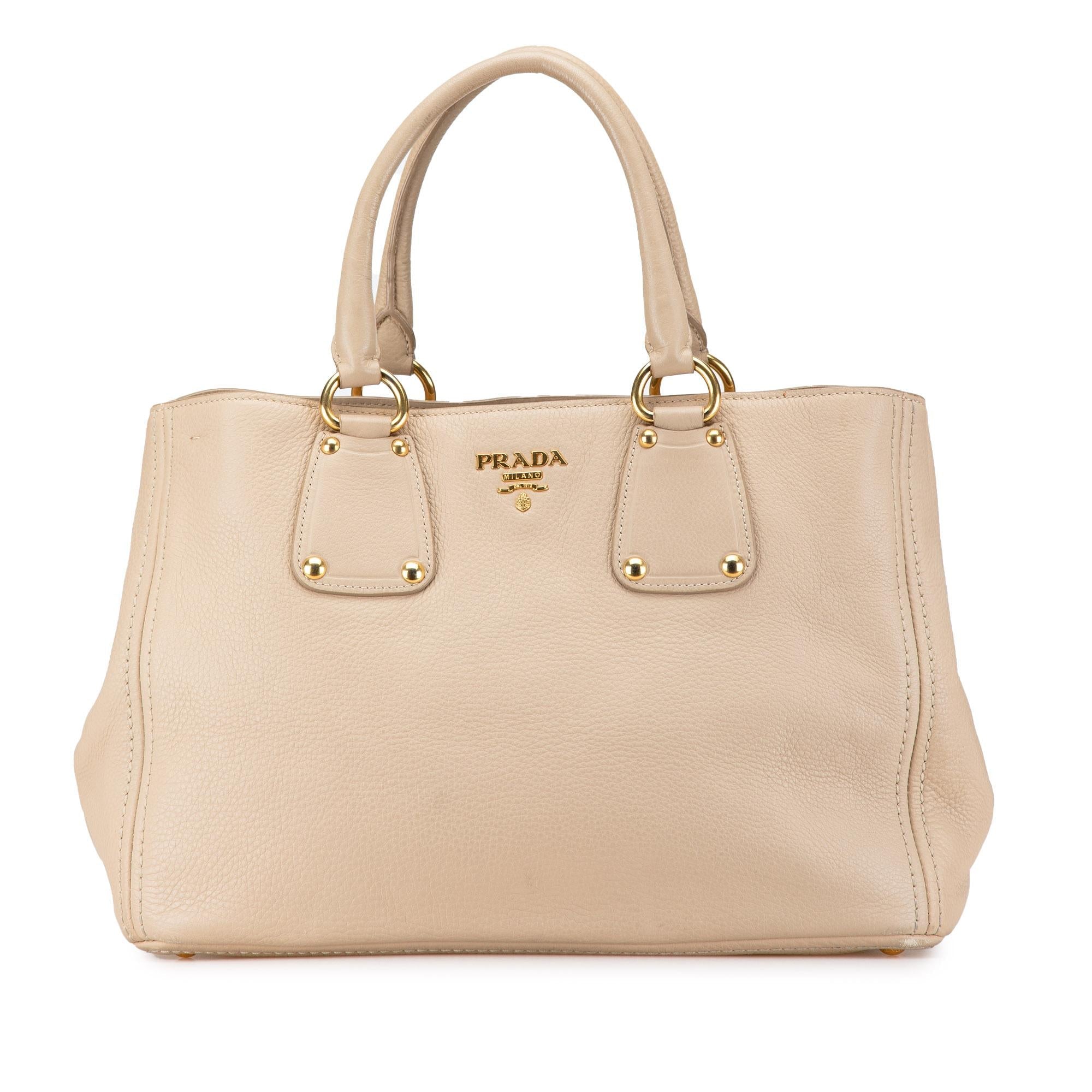 Prada Vitello Daino Open Convertible Tote