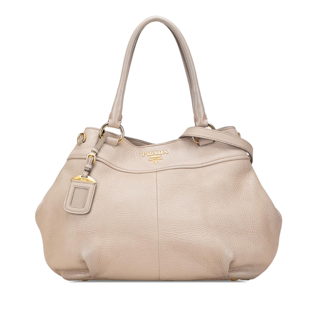Prada Vitello Daino Open Convertible Tote