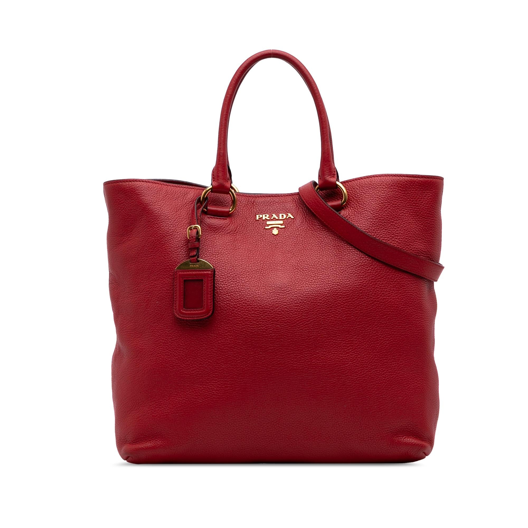 Prada Vitello Daino Open Convertible Tote