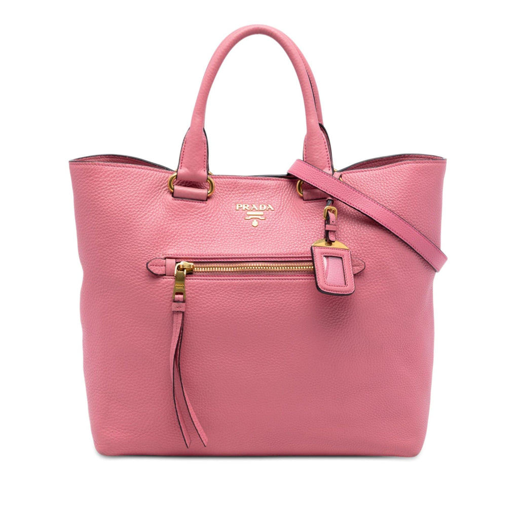 Prada Vitello Daino Open Convertible Tote