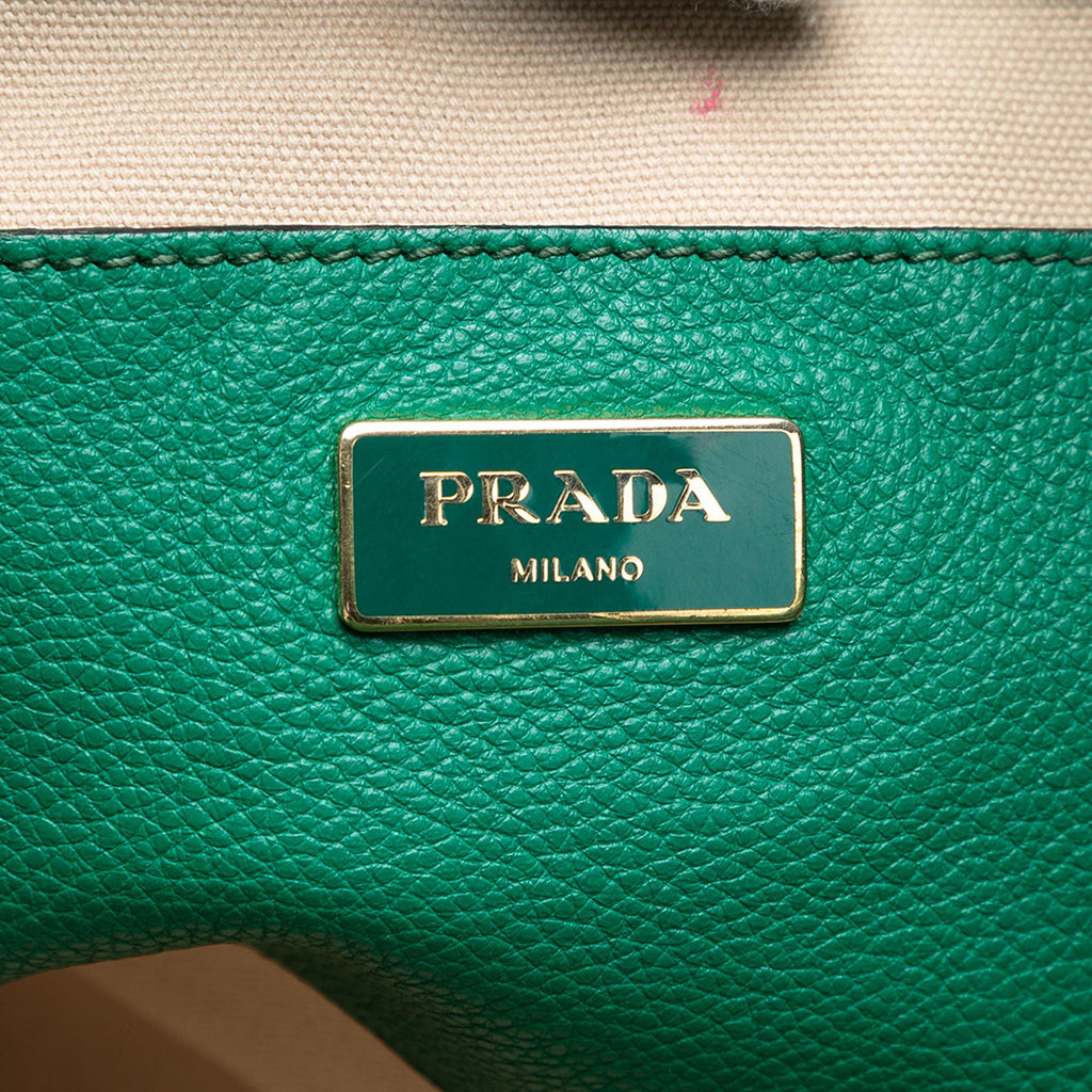Prada Vitello Daino Open Convertible Tote