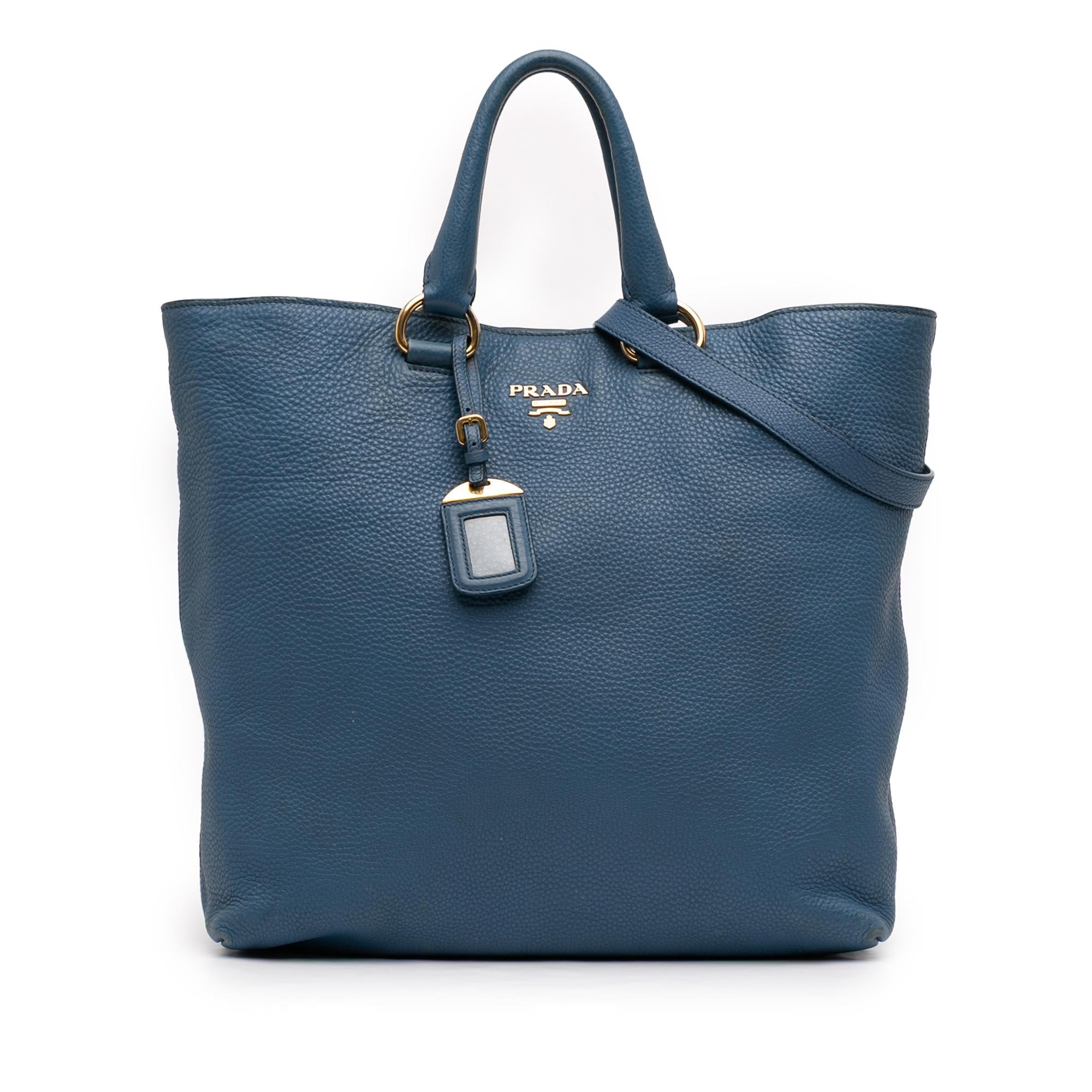 Prada Vitello Daino Open Convertible Tote