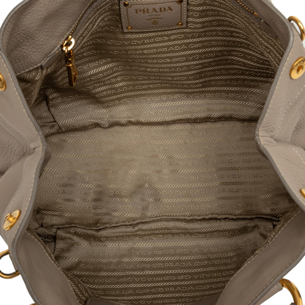Prada Vitello Daino Open Convertible Tote