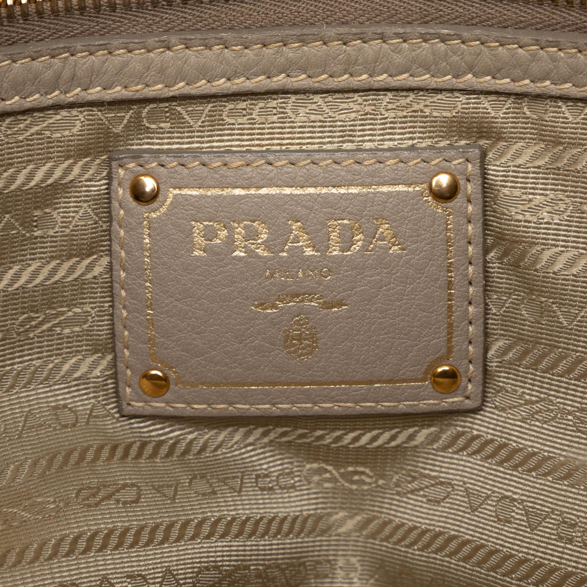 Prada Vitello Daino Open Convertible Tote