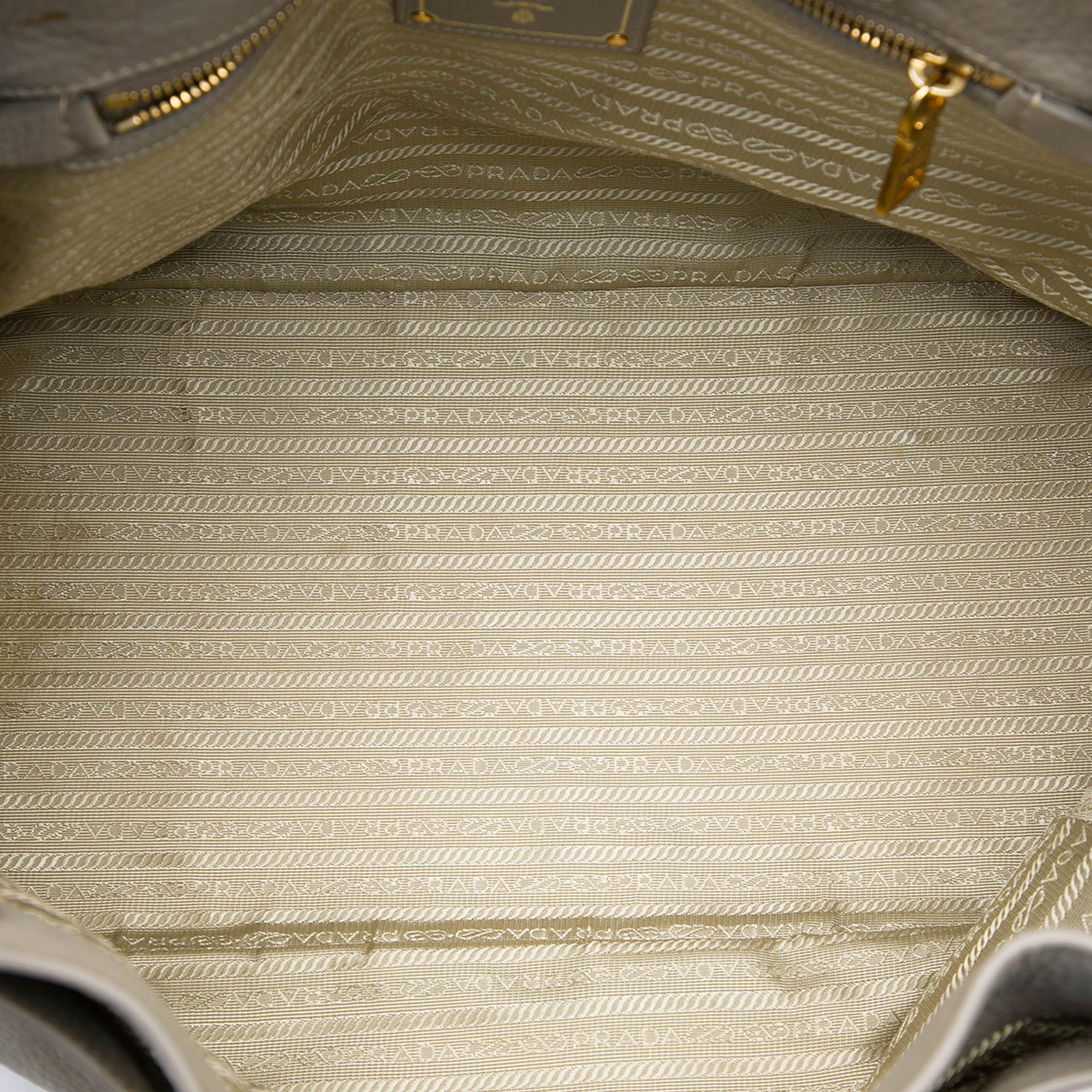 Prada Vitello Daino Open Convertible Tote