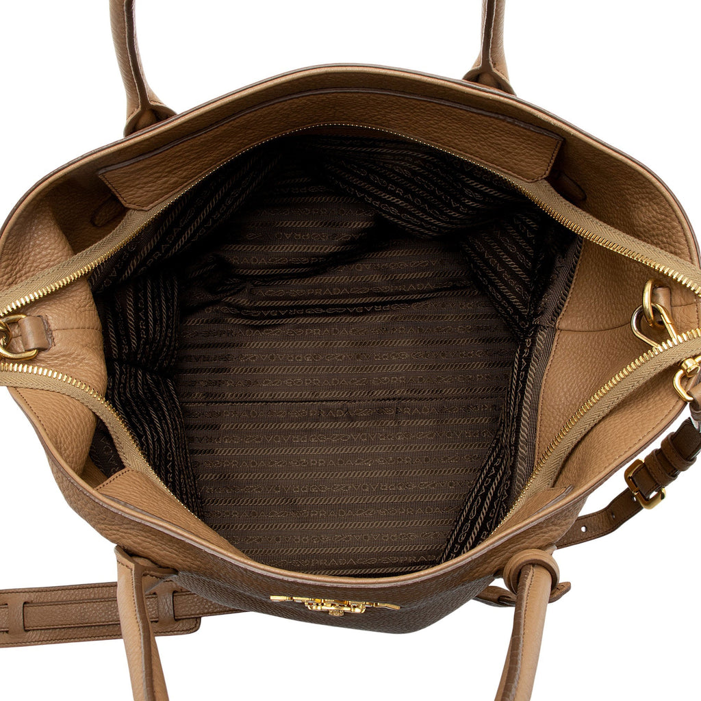 Prada Vitello Daino N/S Shopping Tote