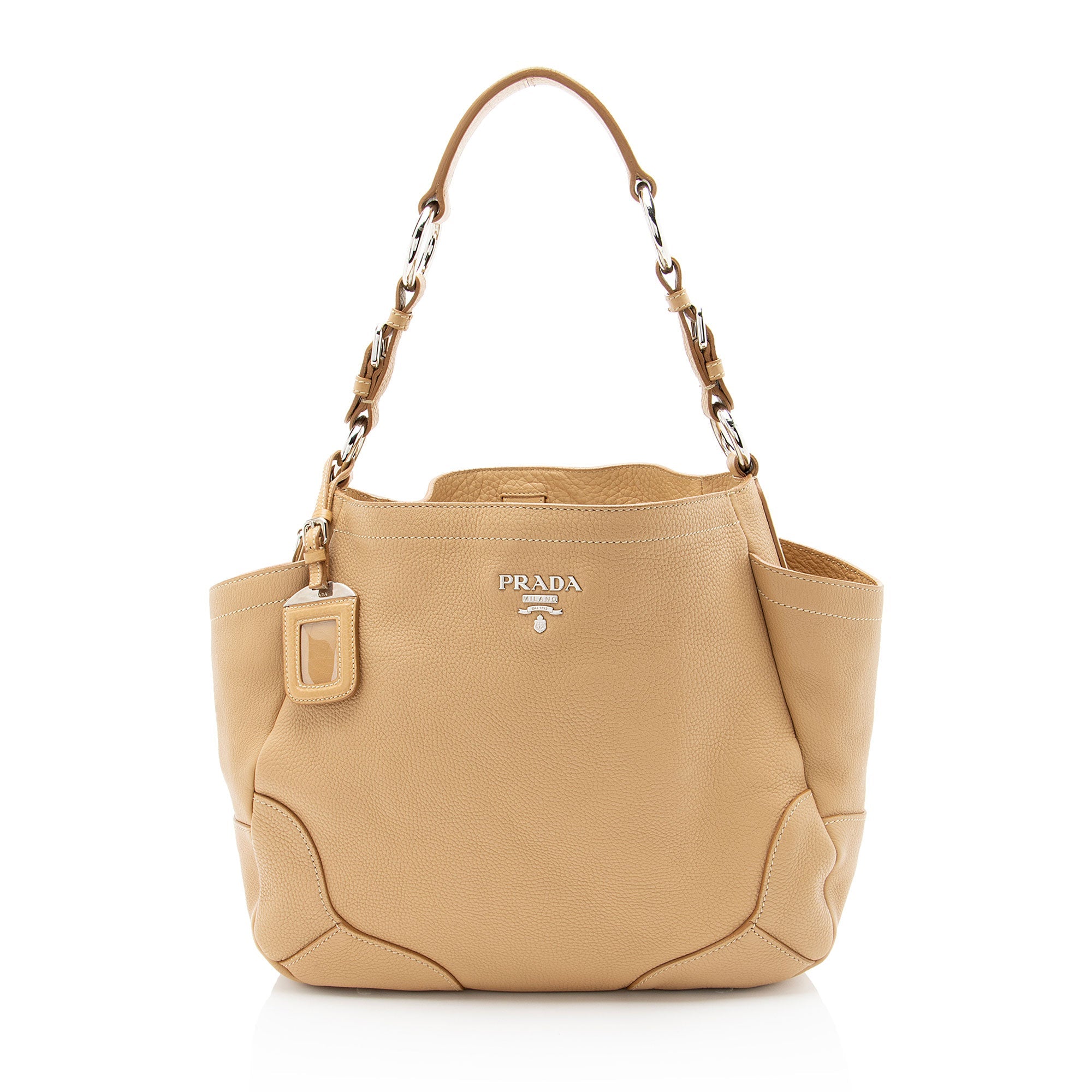 Prada Vitello Daino Side Pocket Hobo