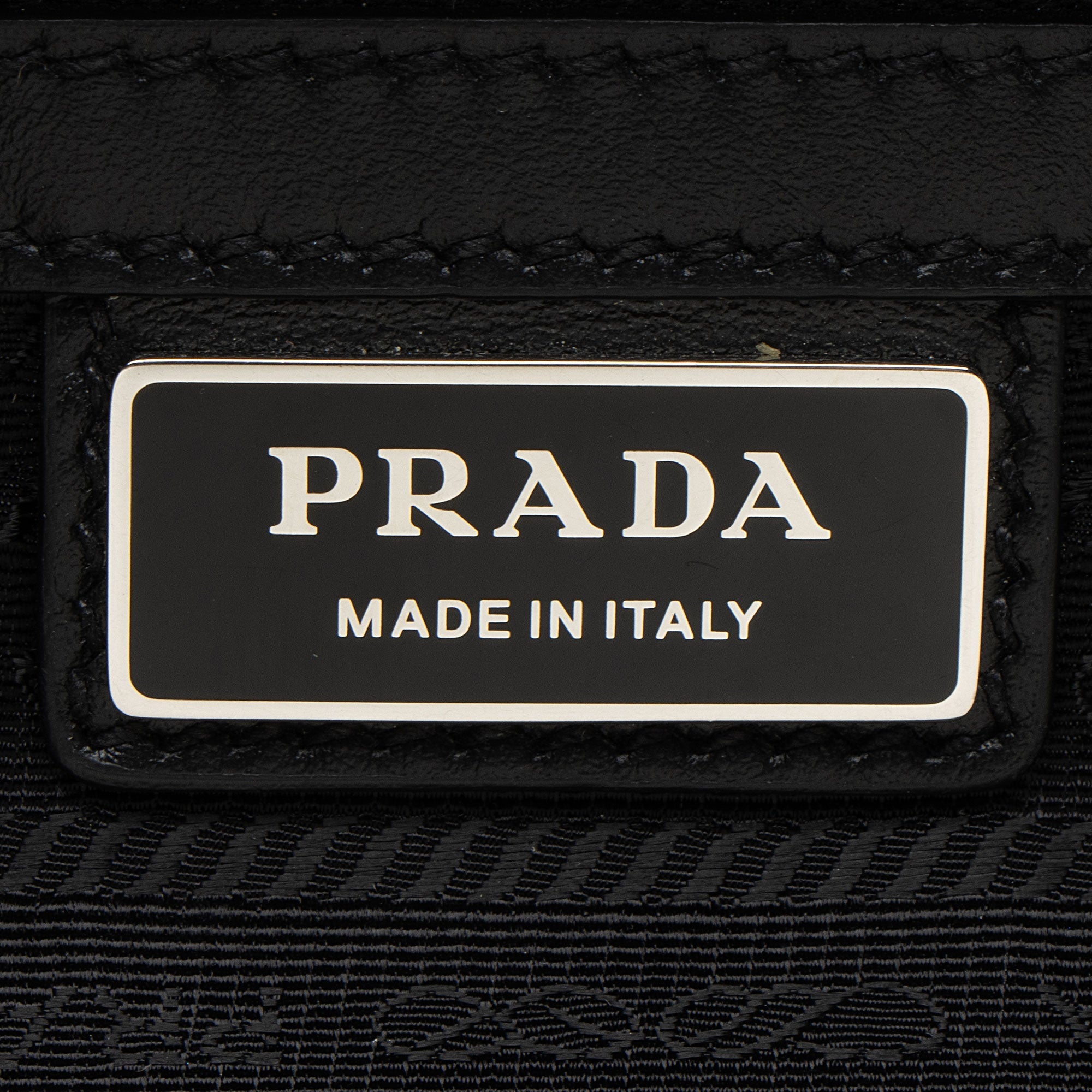 Prada Vitello Daino Triangle Logo Large Crossbody