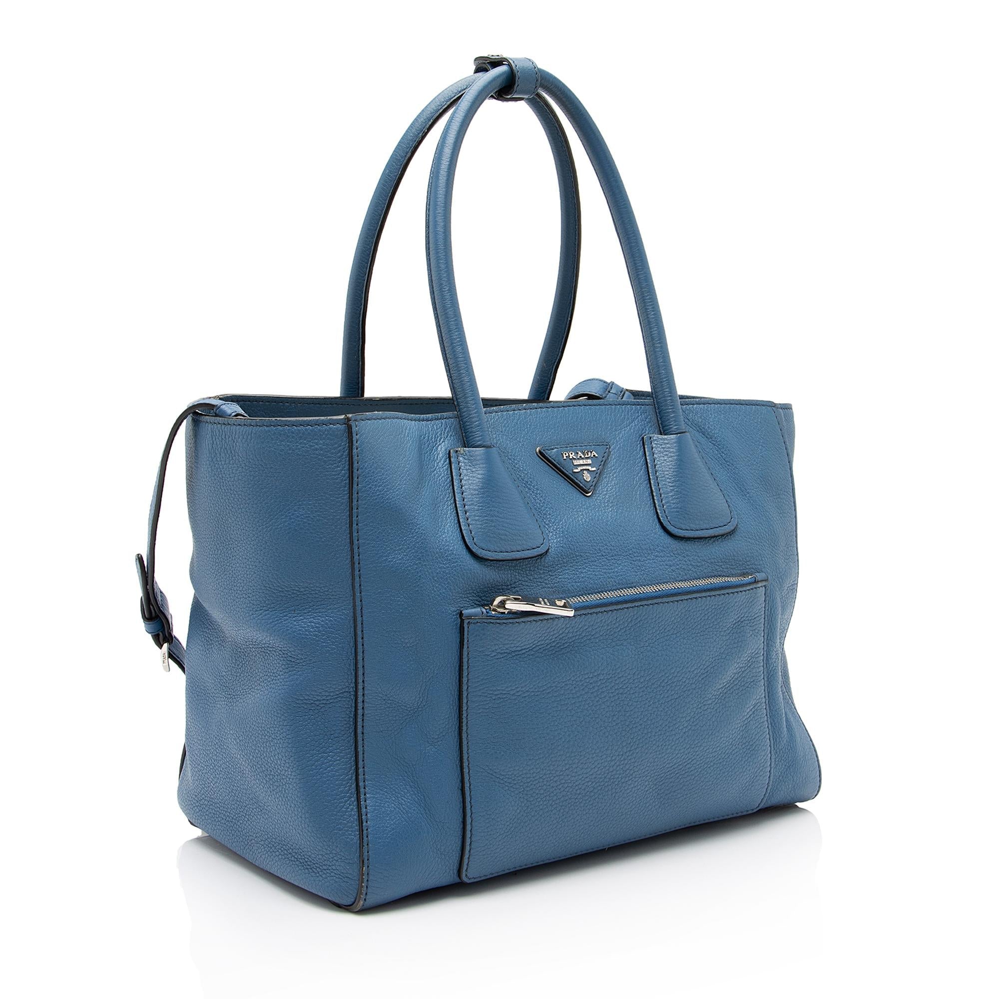 Prada Vitello Daino Twin Pocket Tote (SHF-23252)
