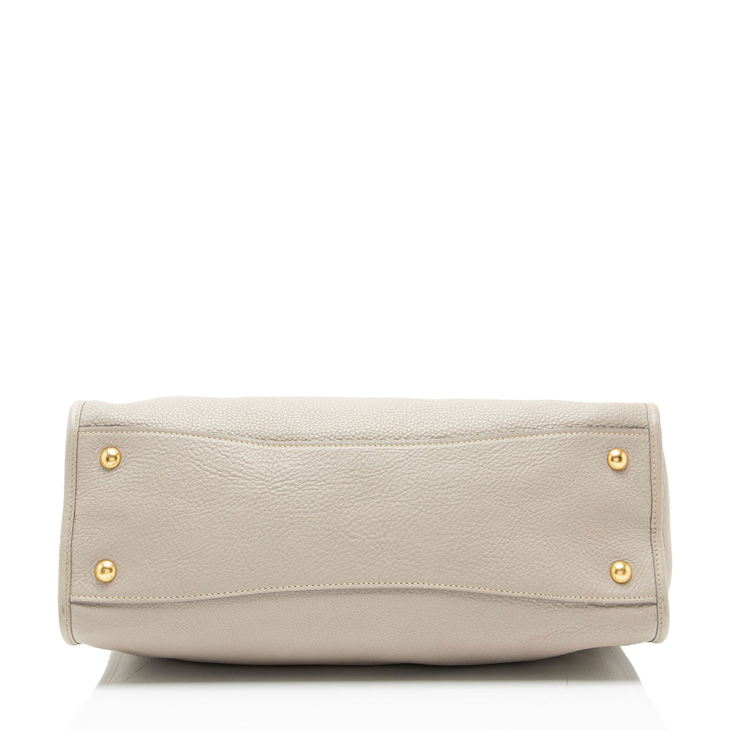 Prada Vitello Daino Zip Satchel