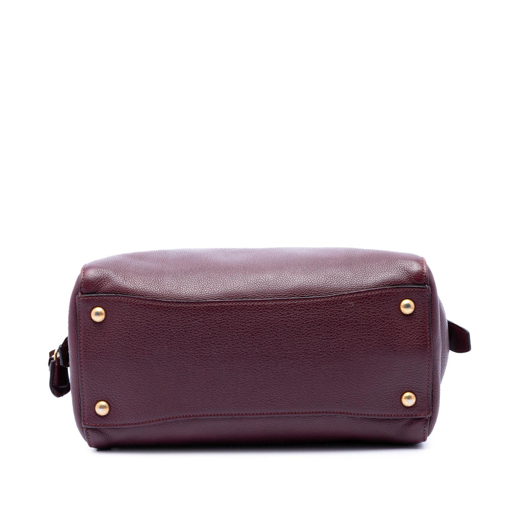 Prada Vitello Daino Zip Top Convertible Tote