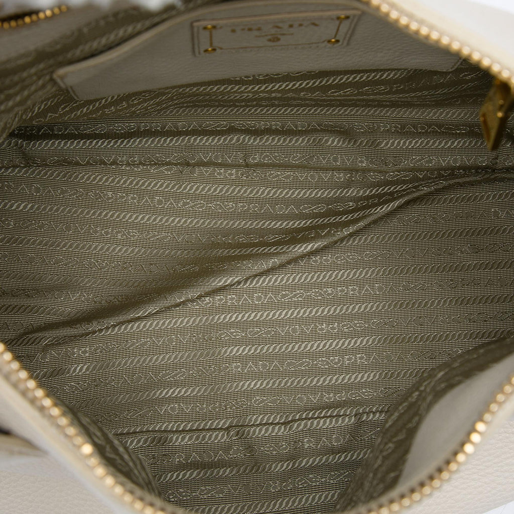Prada Vitello Daino Zip Top Convertible Tote
