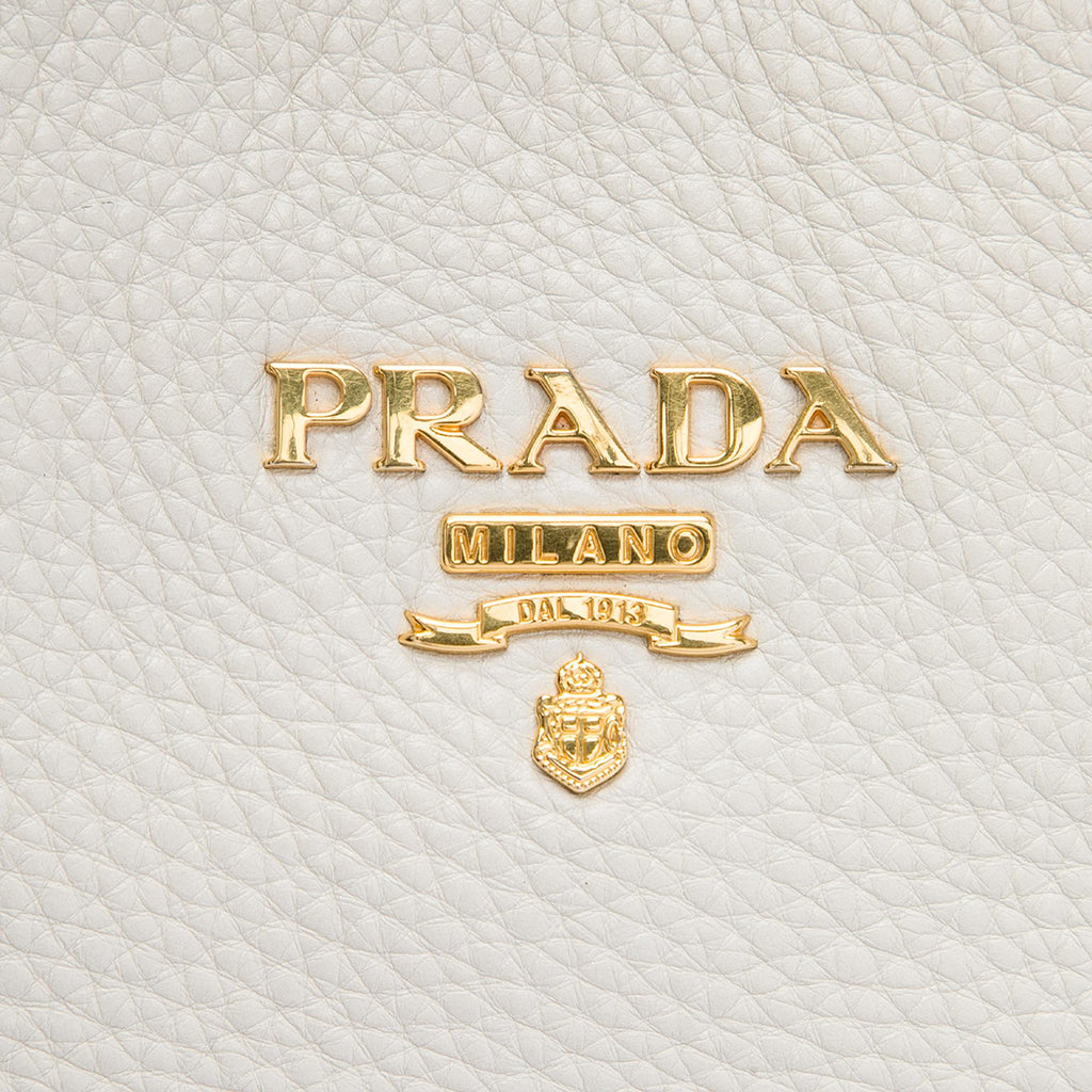 Prada Vitello Daino Zip Top Convertible Tote