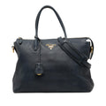 Prada Vitello Daino Zip Top Satchel