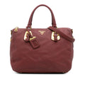 Prada Vitello Daino Zip Top Satchel