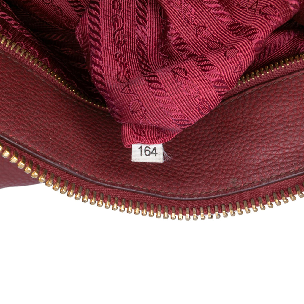 Prada Vitello Daino Zip Top Satchel