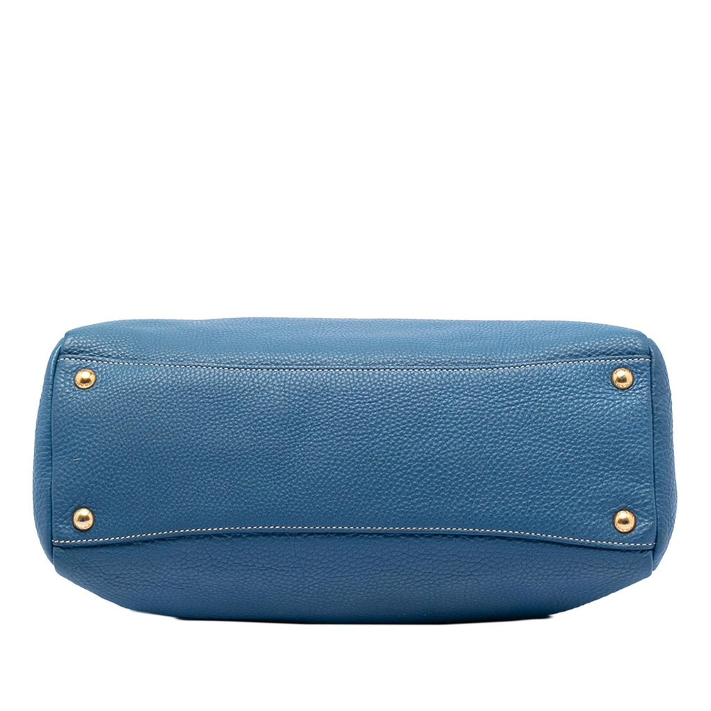 Prada Vitello Daino Zip Top Satchel