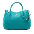 Prada Vitello Daino Zip Top Satchel