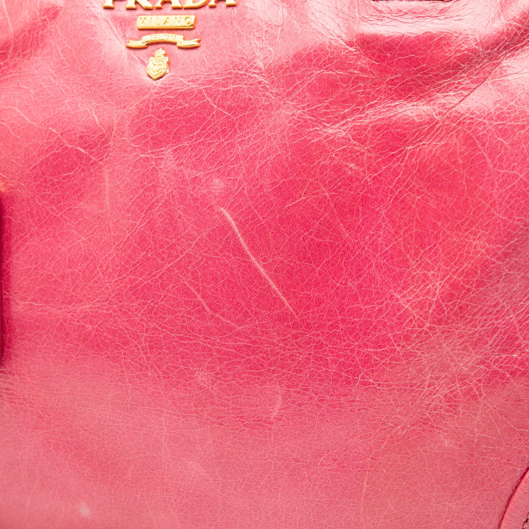 Prada Vitello Shine Bauletto Satchel