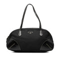Prada Vitello Trimmed Tessuto Handbag