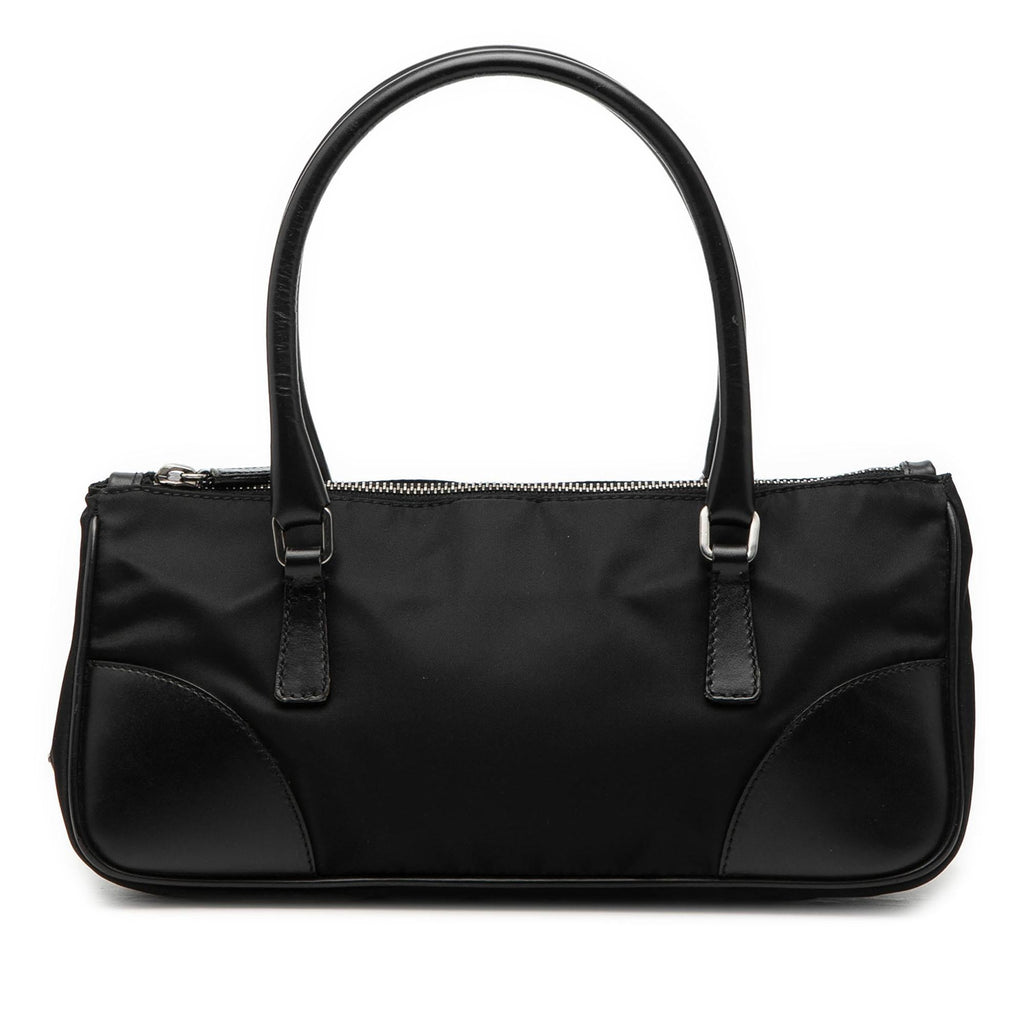 Prada Vitello Trimmed Tessuto Handbag