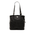 Prada Vitello Trimmed Tessuto Pockets Tote