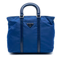 Prada Vitello Trimmed Tessuto Satchel