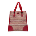 Prada Vitello Trimmed Tweed Flat Tote