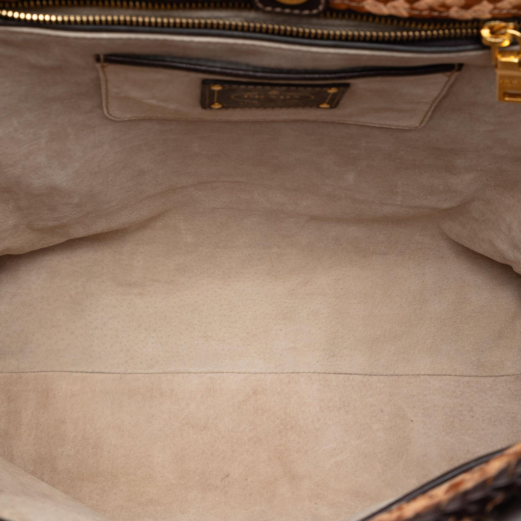 Prada Woven Goatskin Madras Tote