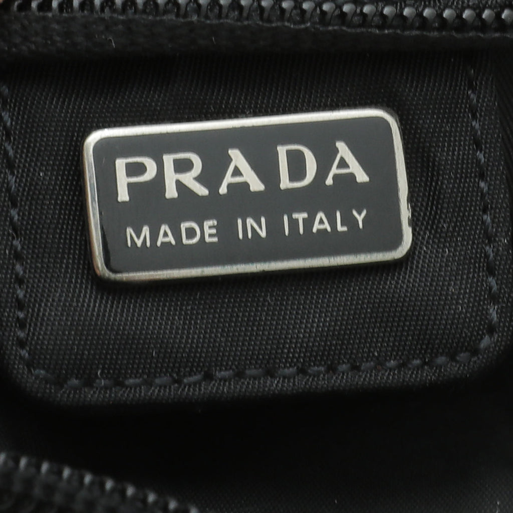 Prada Black Nylon Zip Small Pouch