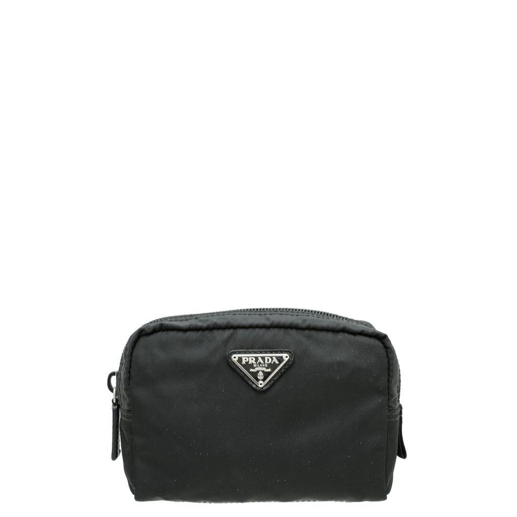 Prada Black Vela Nylon Mini Pouch
