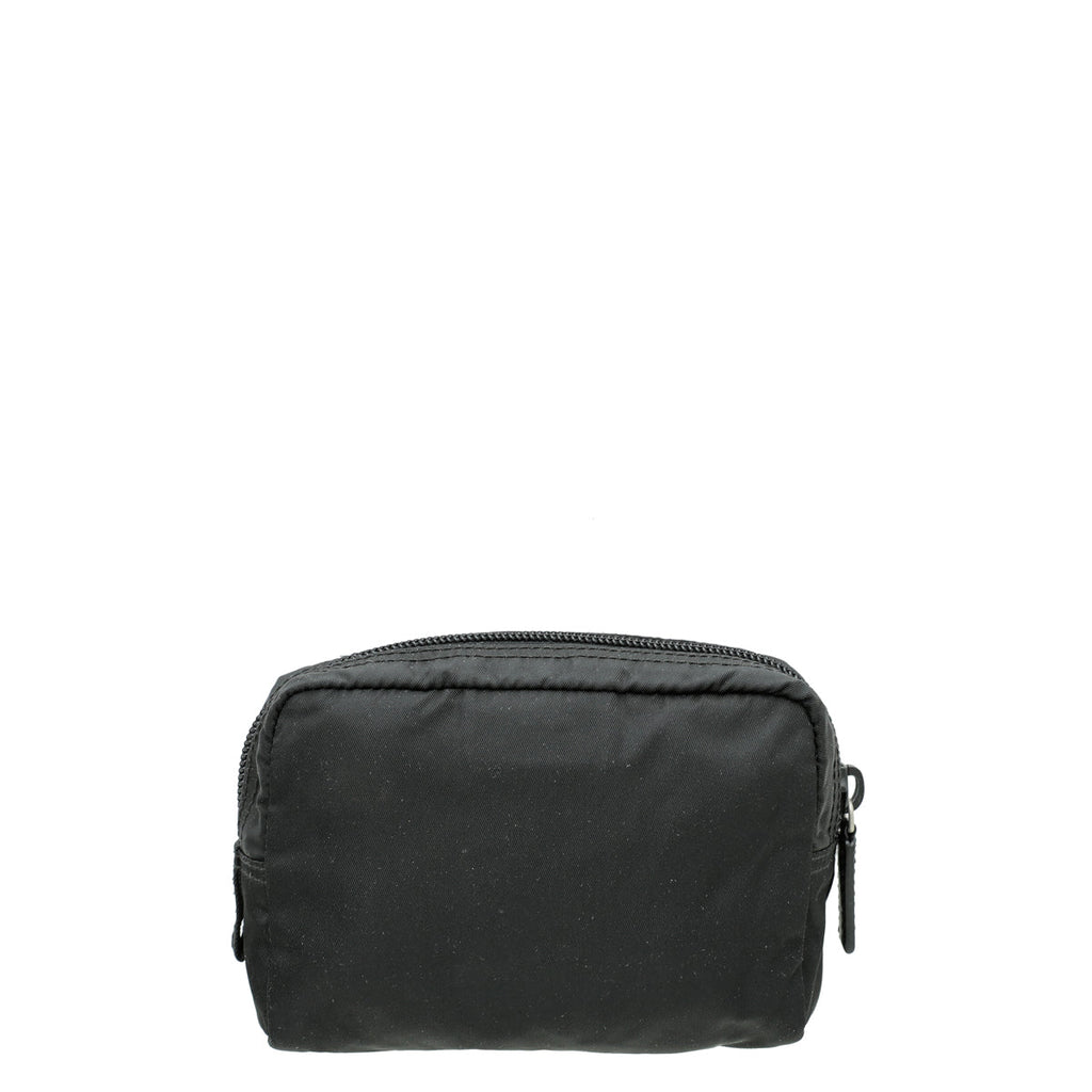 Prada Black Vela Nylon Mini Pouch