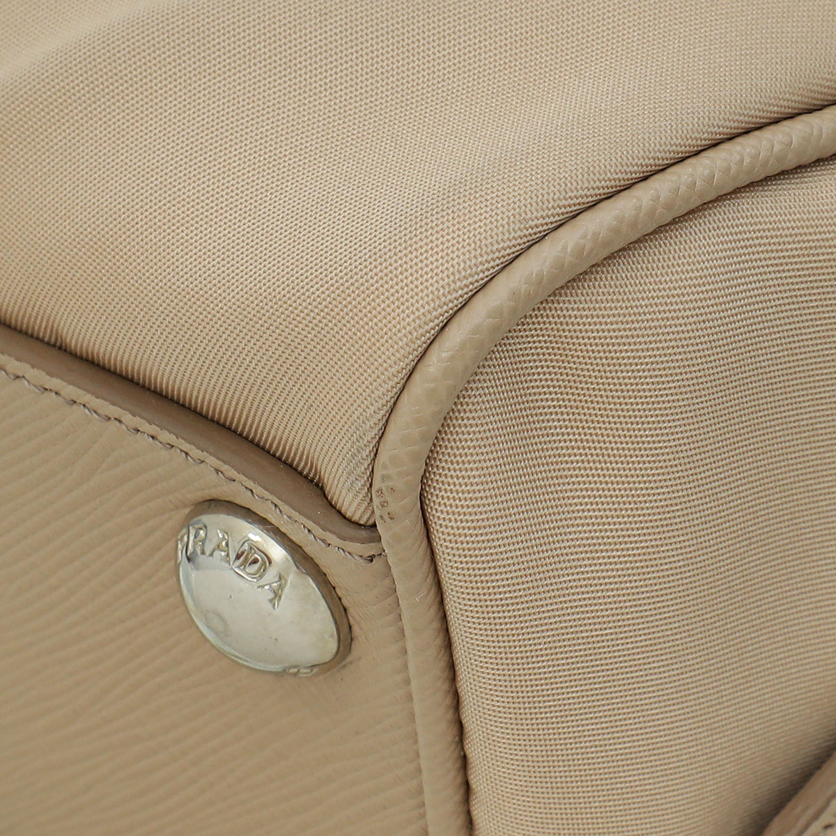 Prada Cammeo Beige Tessuto Re-Edition 2005 Bauletto Bag