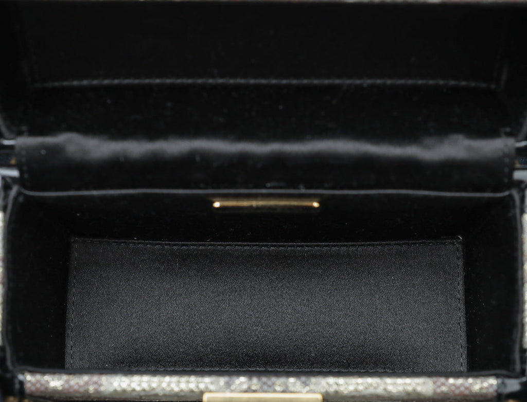 Prada Black Multicolor Cahier Mini Box Bag