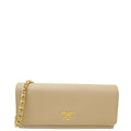 Prada Beige Logo Lux Wallet On Chain